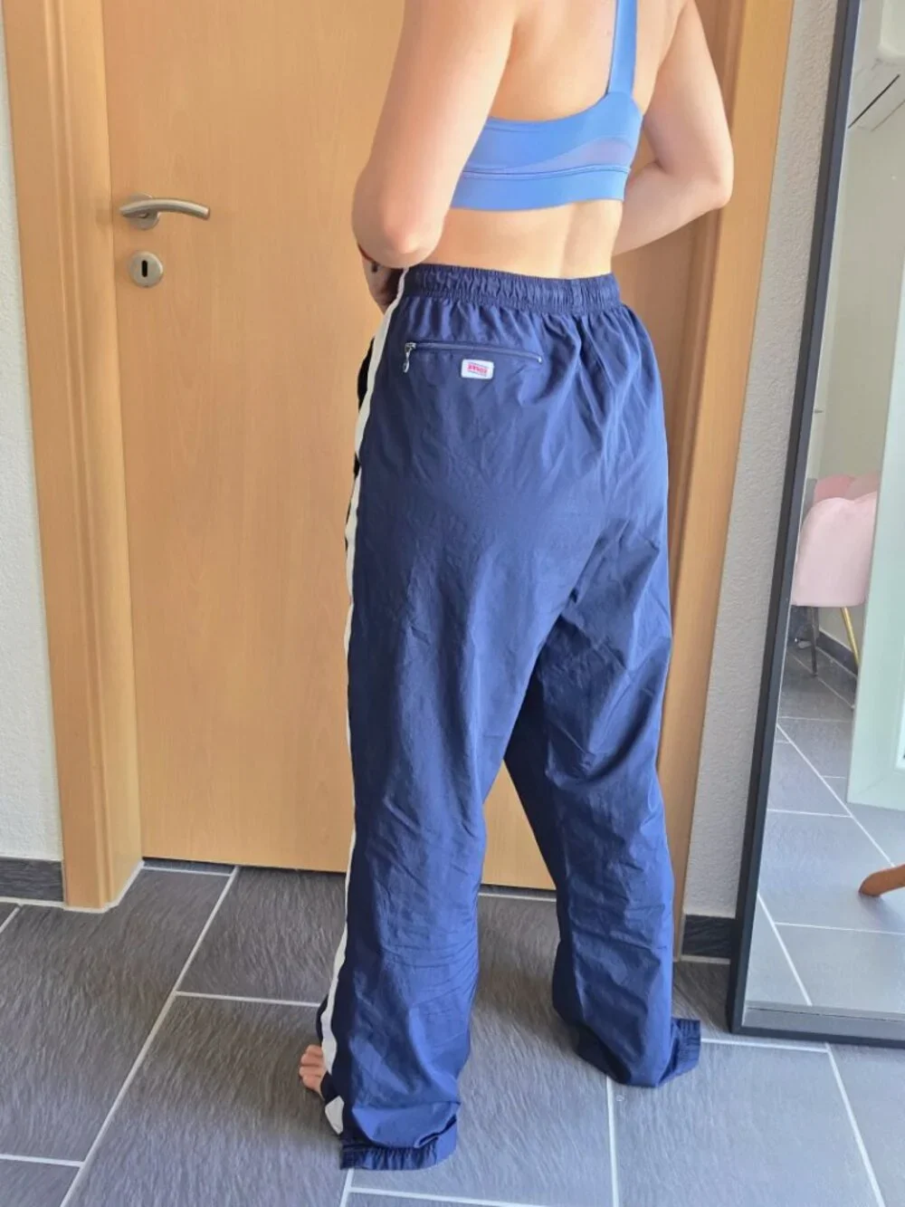 Soffe USAF Navy Blue White Track Pant Athletic PT Gear - XL